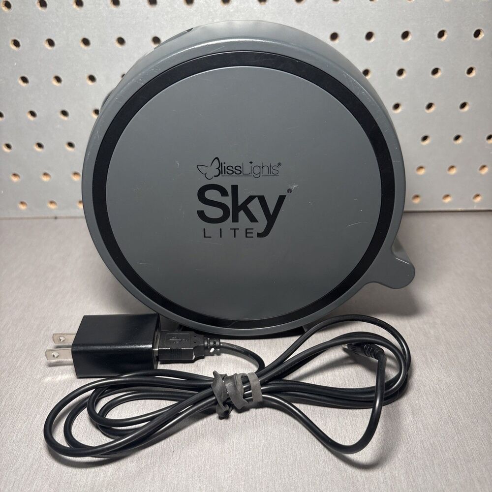 BlissLights Sky Lite LED Star Projector Gray 900-00052-A Tested Working